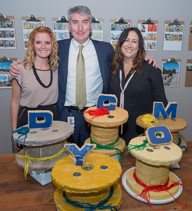 Dycom Cable Spool Shaped Cakes